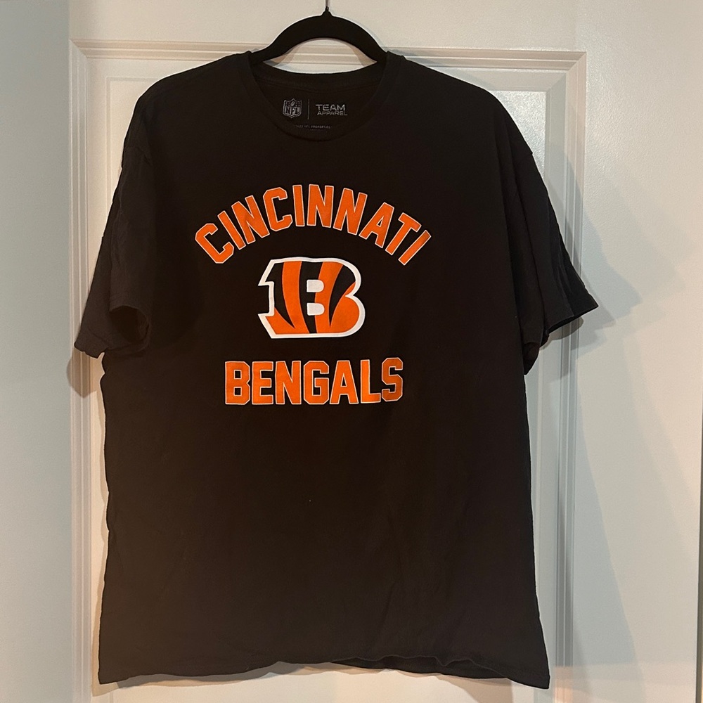 NFL Cincinnati Bengals Black Tee with Orange Accents